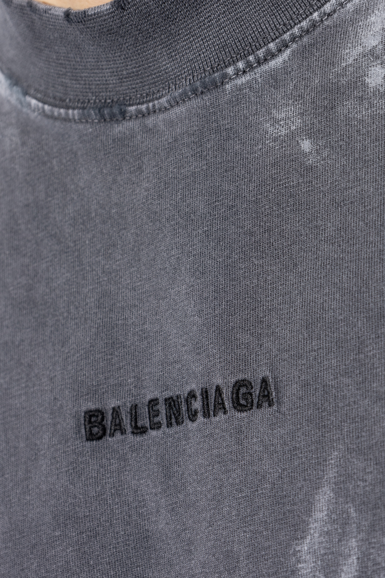 Grey T-shirt with logo Balenciaga - Vitkac Italy